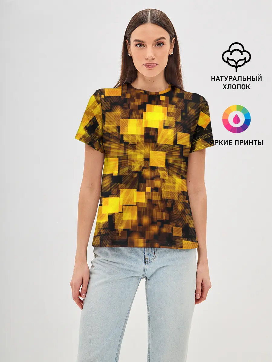 Женская базовая футболка / Неоновый взрыв