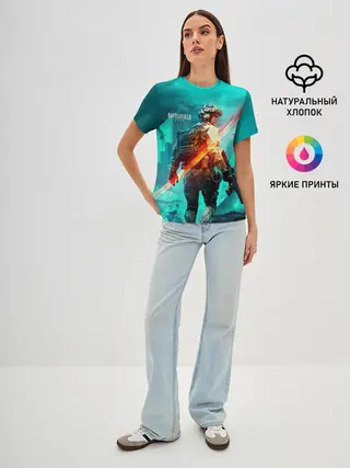 Женская базовая футболка / BATTLEFIELD 2042 / Батлфилд