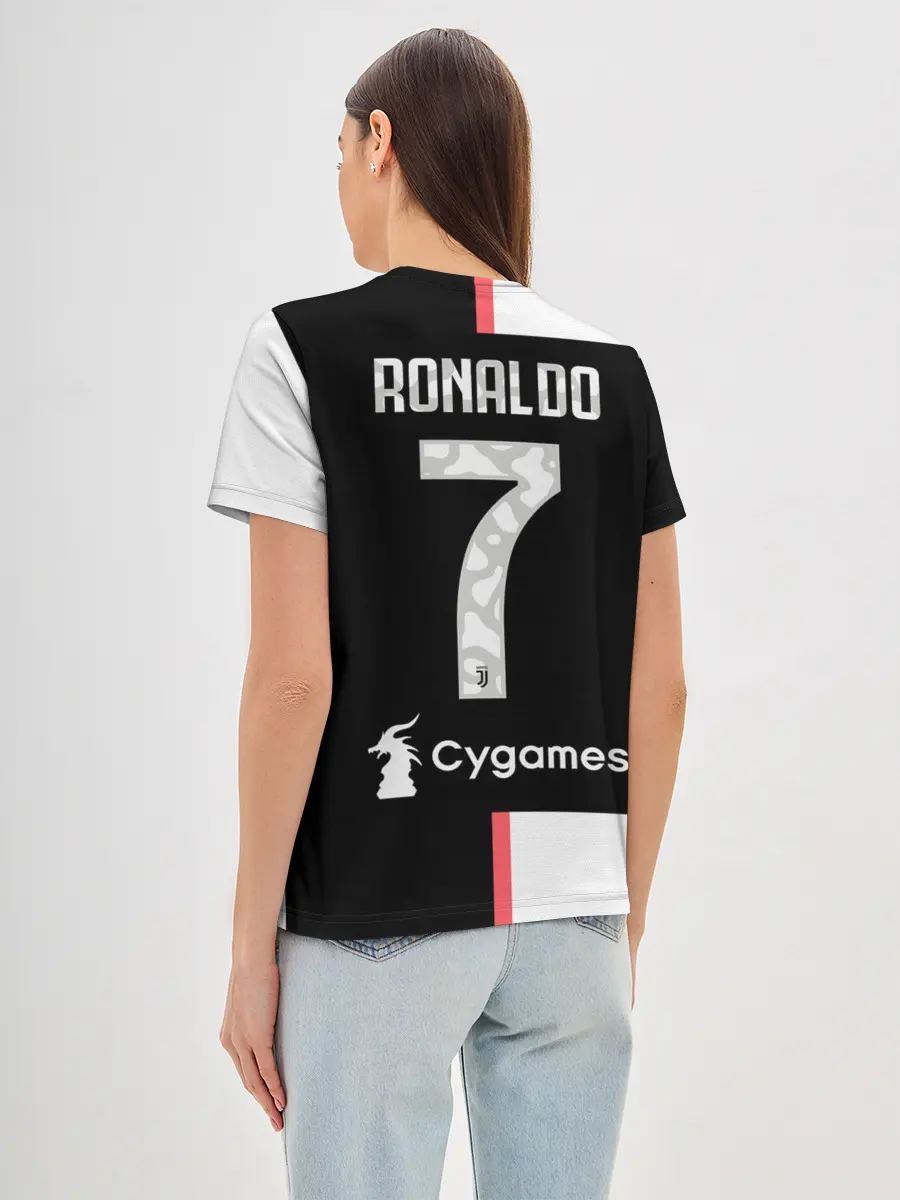 Женская базовая футболка / Роналду Форма 19/20 Домашняя