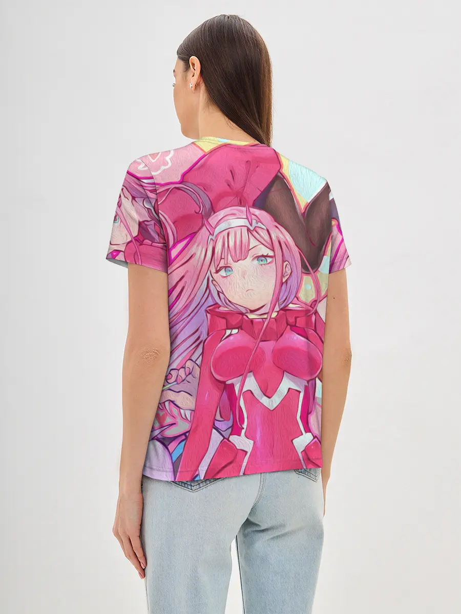 Женская базовая футболка / ноль два разная