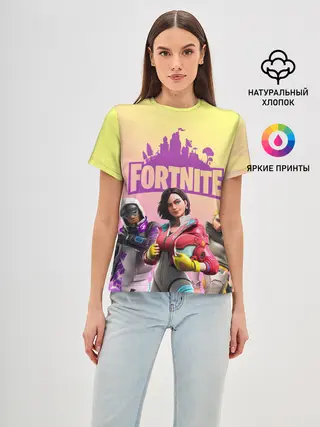 Женская базовая футболка / Fortnite Squad