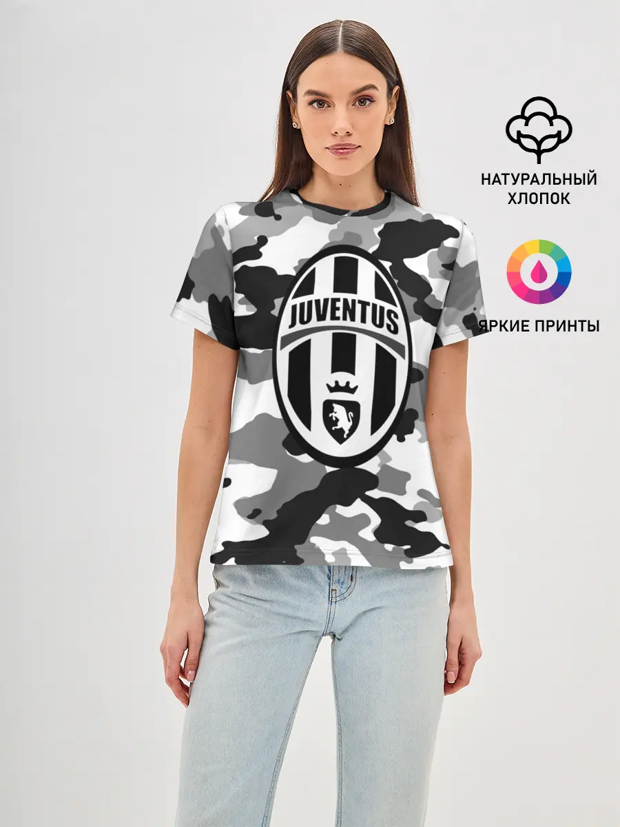 Женская базовая футболка / FC Juventus Camouflage