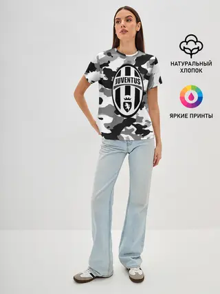 Женская базовая футболка / FC Juventus Camouflage