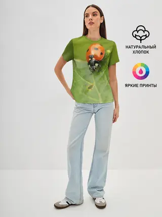 Женская базовая футболка / Божья коровка