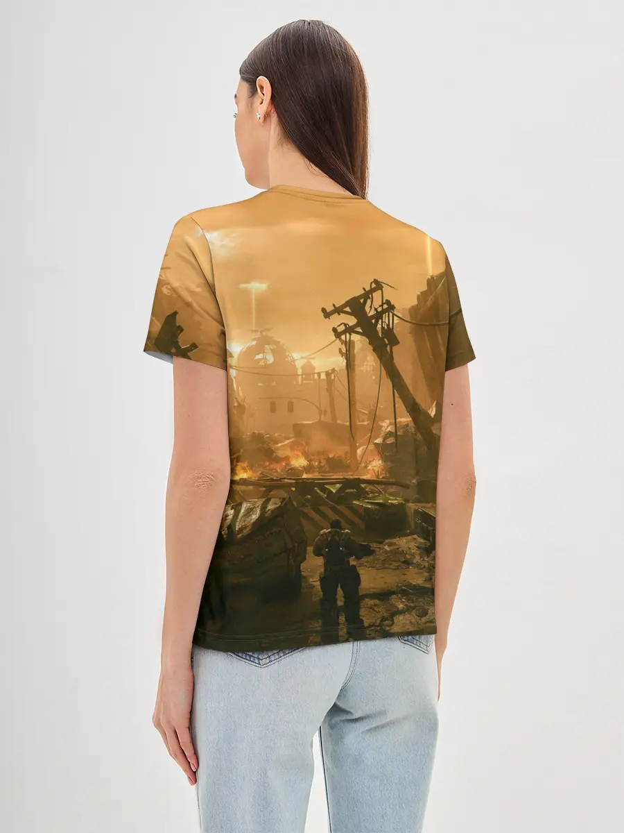 Женская базовая футболка / GEARS OF WAR | ШЕСТЕРЕНКИ