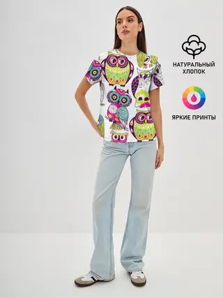 Женская базовая футболка / МУДРЫЕ СОВЫ | WISE OWLS