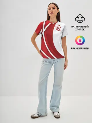 Женская базовая футболка / Роблокс