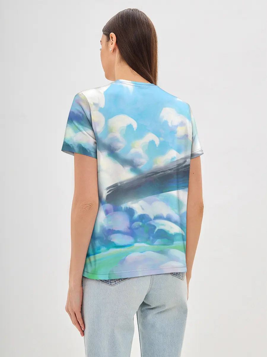 Женская базовая футболка / Снежный котенок