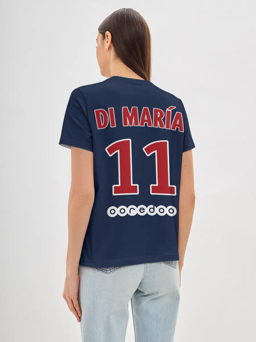 Женская базовая футболка / Ди Мария ПСЖ 18-19