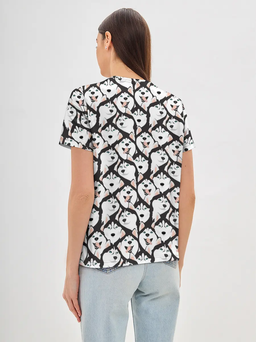 Женская базовая футболка / Сибирский Хаски