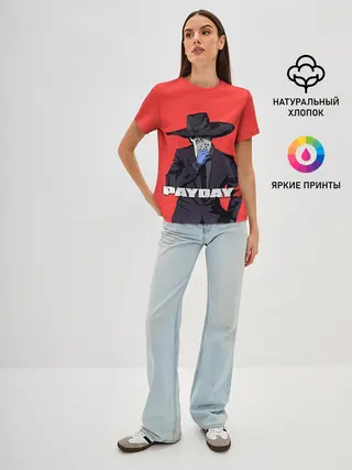 Женская базовая футболка / Чумной Pay Day 2