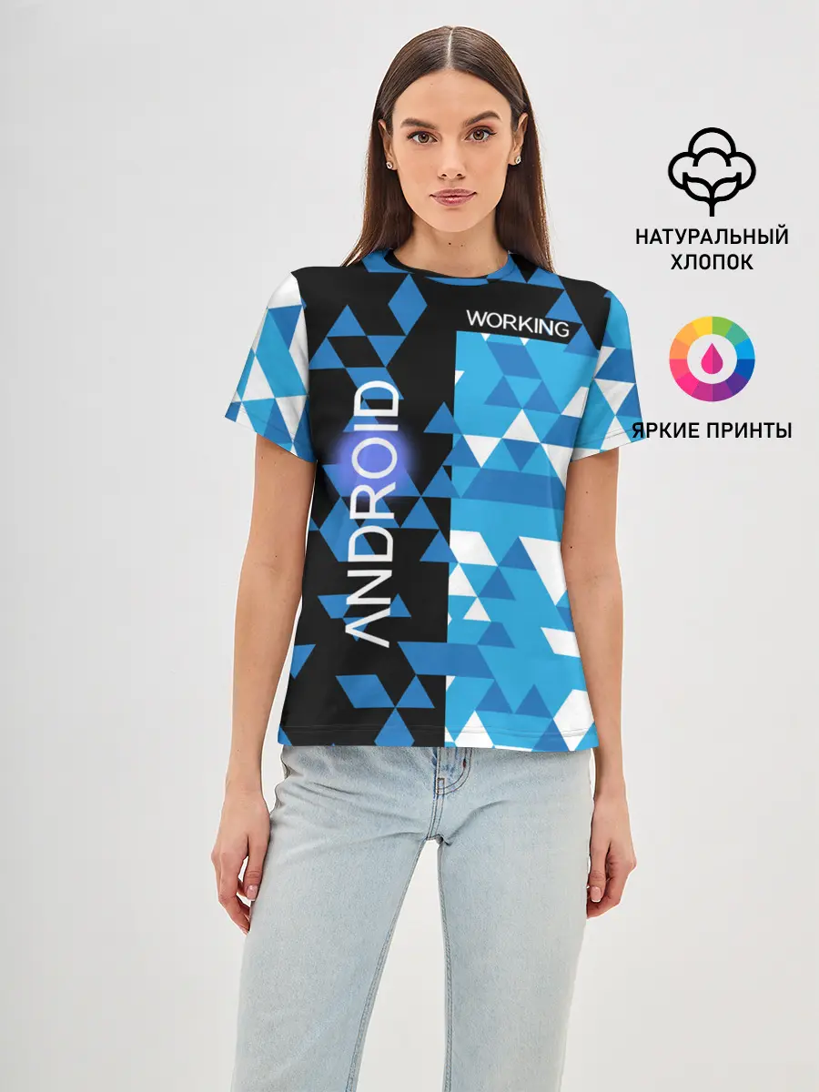 Женская базовая футболка / Detroit:become