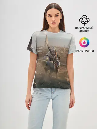 Женская базовая футболка / Байек на коне