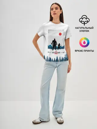 Женская базовая футболка / God whith son