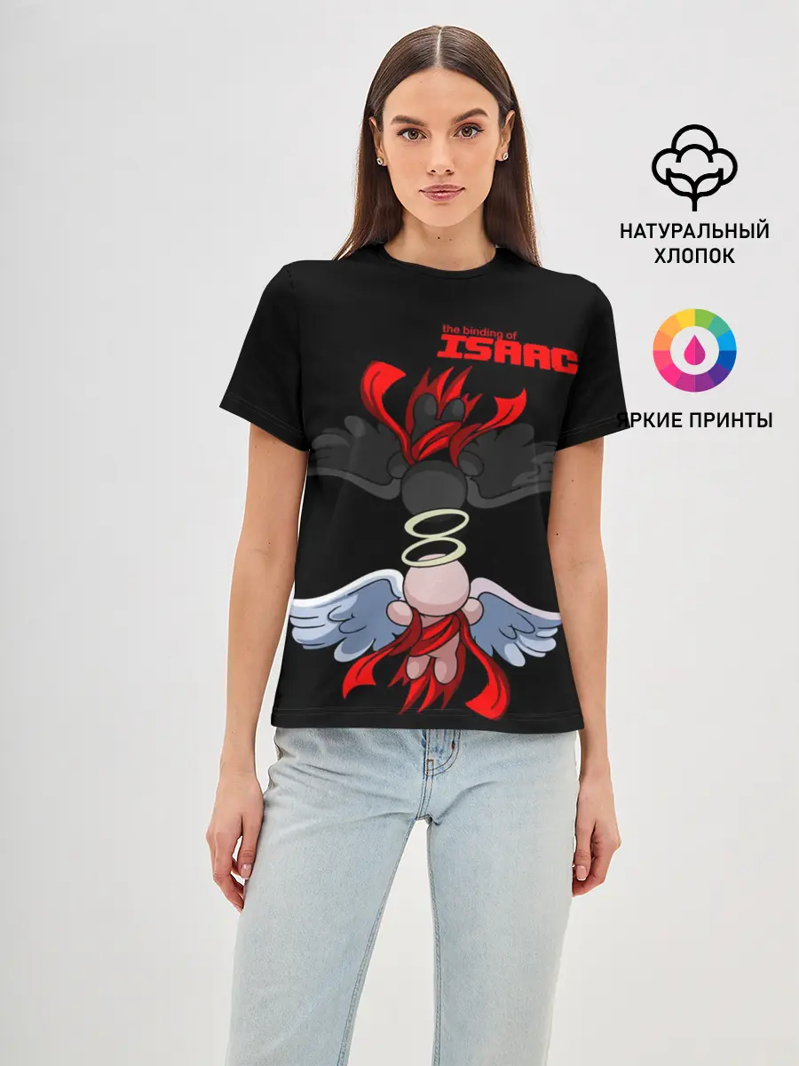 Женская базовая футболка / The Binding of isaac Angels