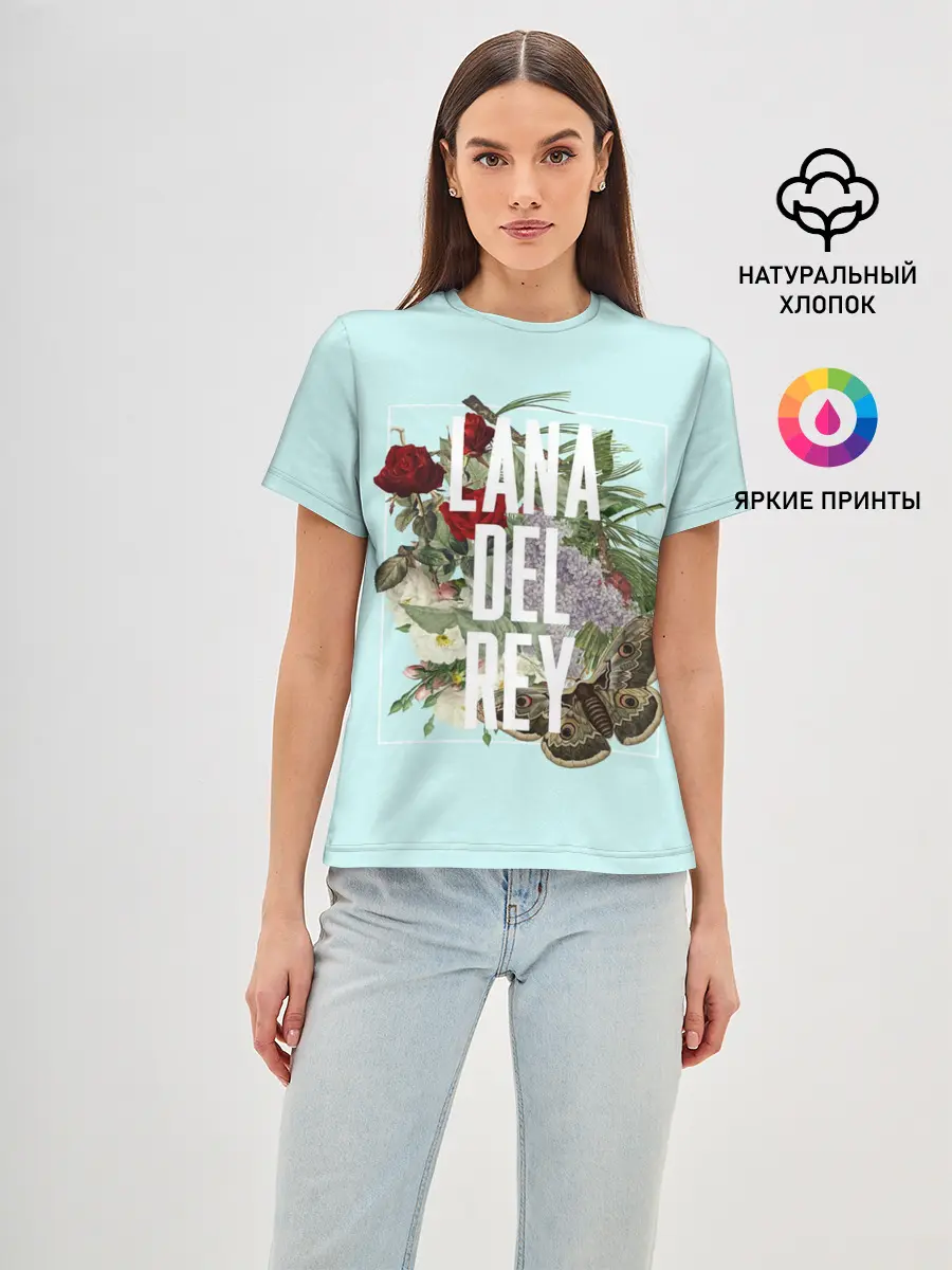 Женская базовая футболка / Цветочная Лана