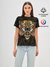 Женская базовая футболка / Тигровый стимпанк
