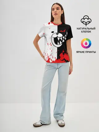 Женская базовая футболка / MONOKUMA Blood