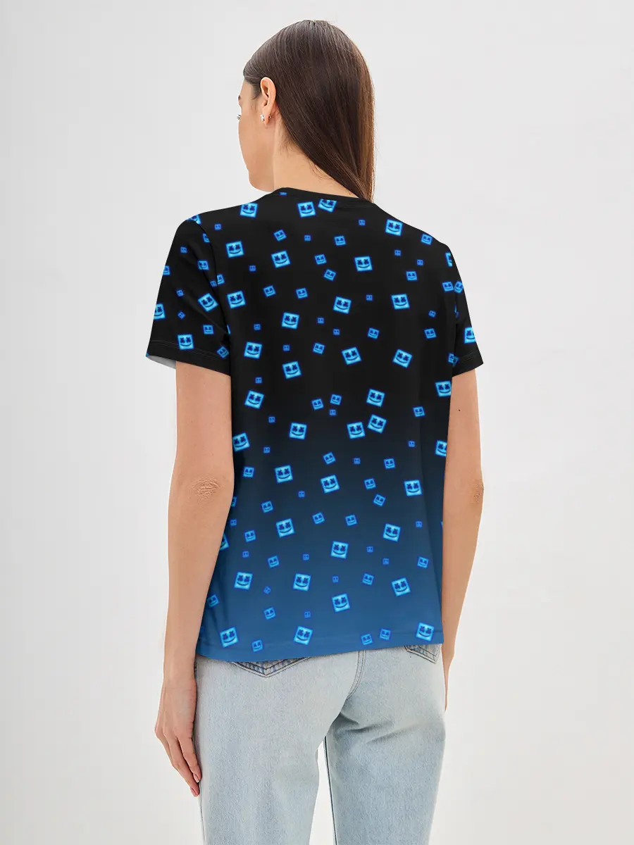 Женская базовая футболка / Roblox X Marshmello