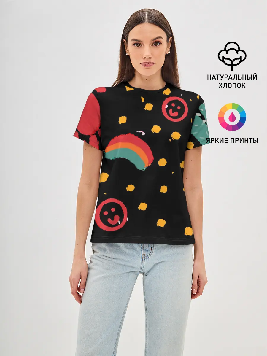 Женская базовая футболка / беззаботное детство