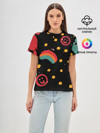 Женская базовая футболка / беззаботное детство