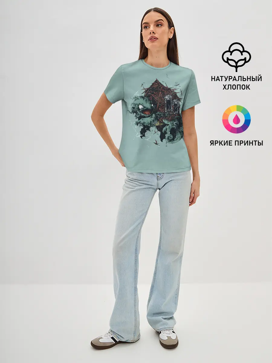 Женская базовая футболка / Домик Сквиртла