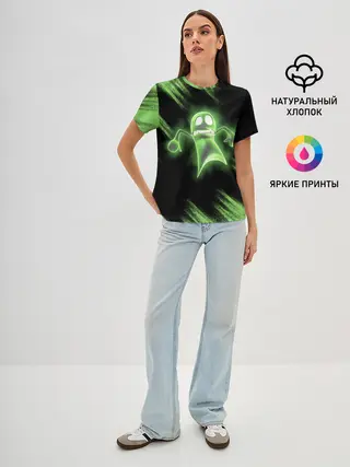 Женская базовая футболка / Luigis Mansion