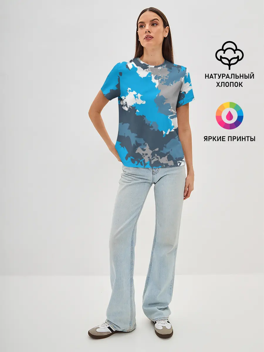 Женская базовая футболка / Камуфляж