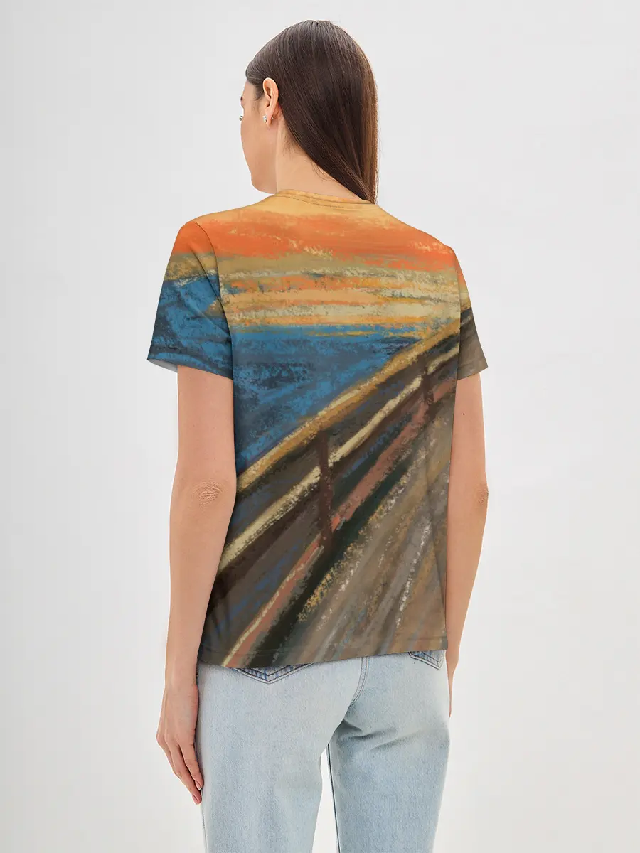 Женская базовая футболка / Крик котика