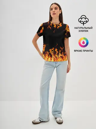 Женская базовая футболка / FIRE | ОГОНЬ