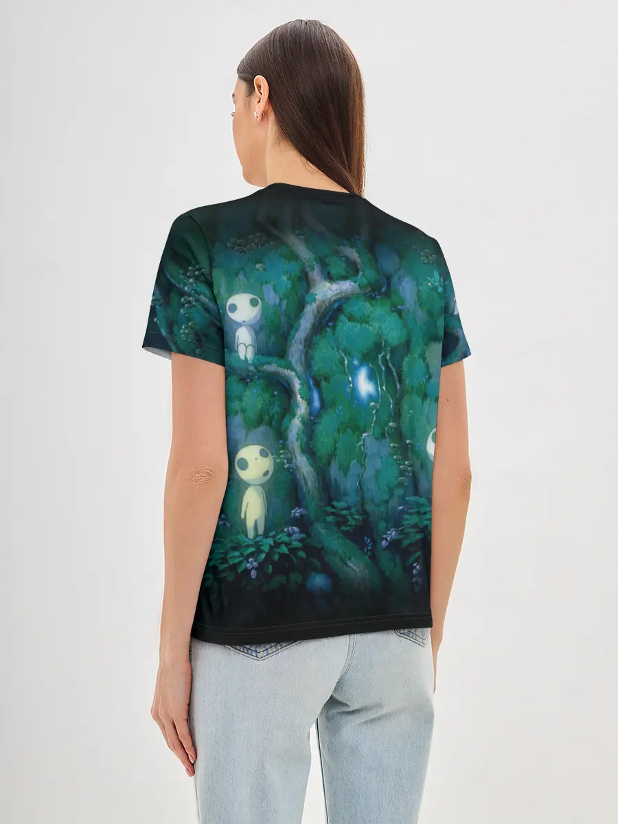 Женская базовая футболка / принцесса Мононоке_5