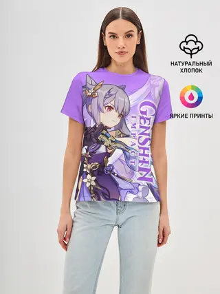 Женская базовая футболка / Геншин импакт: Кэ Цин