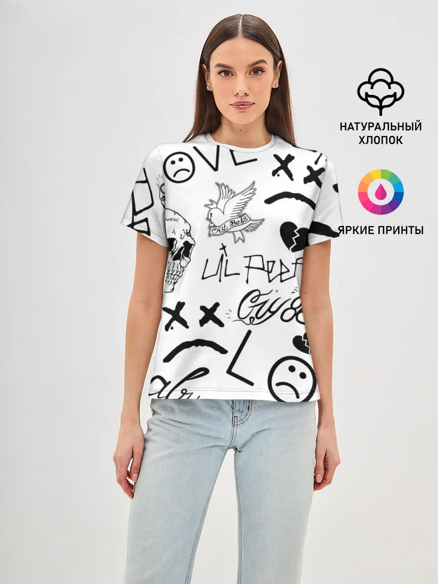 Женская базовая футболка / Lil Peep