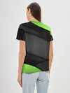 Женская базовая футболка / Green / Black