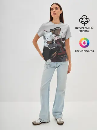 Женская базовая футболка / Альтаир со скрипкой