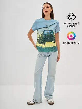 Женская базовая футболка / Вертолеты
