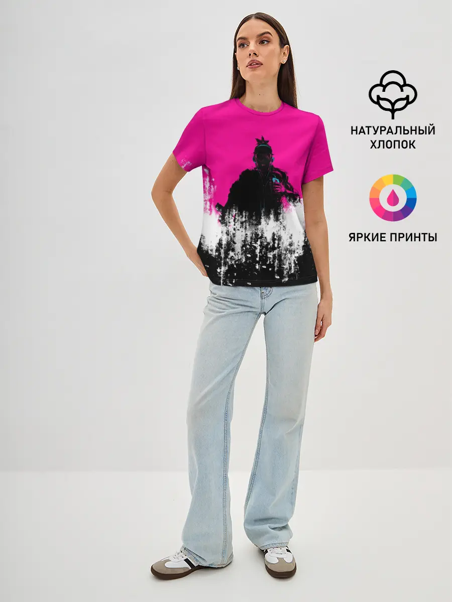 Женская базовая футболка / Катана Зеро Самурай | Katana Zero Anime