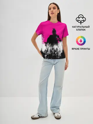 Женская базовая футболка / Катана Зеро Самурай | Katana Zero Anime