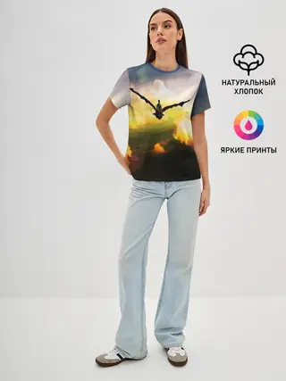 Женская базовая футболка / Как приручить дракона
