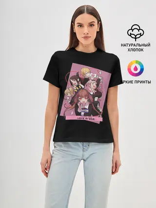 Женская базовая футболка / Kaguya Sama | Госпожа Кагуя