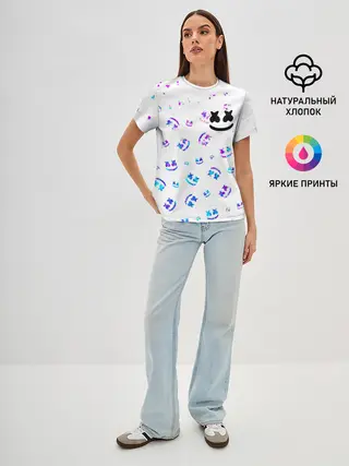 Женская базовая футболка / MARSHMELLO / МАРШМЕЛЛОУ