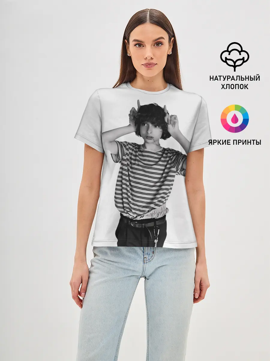 Женская базовая футболка / finn wolfhard