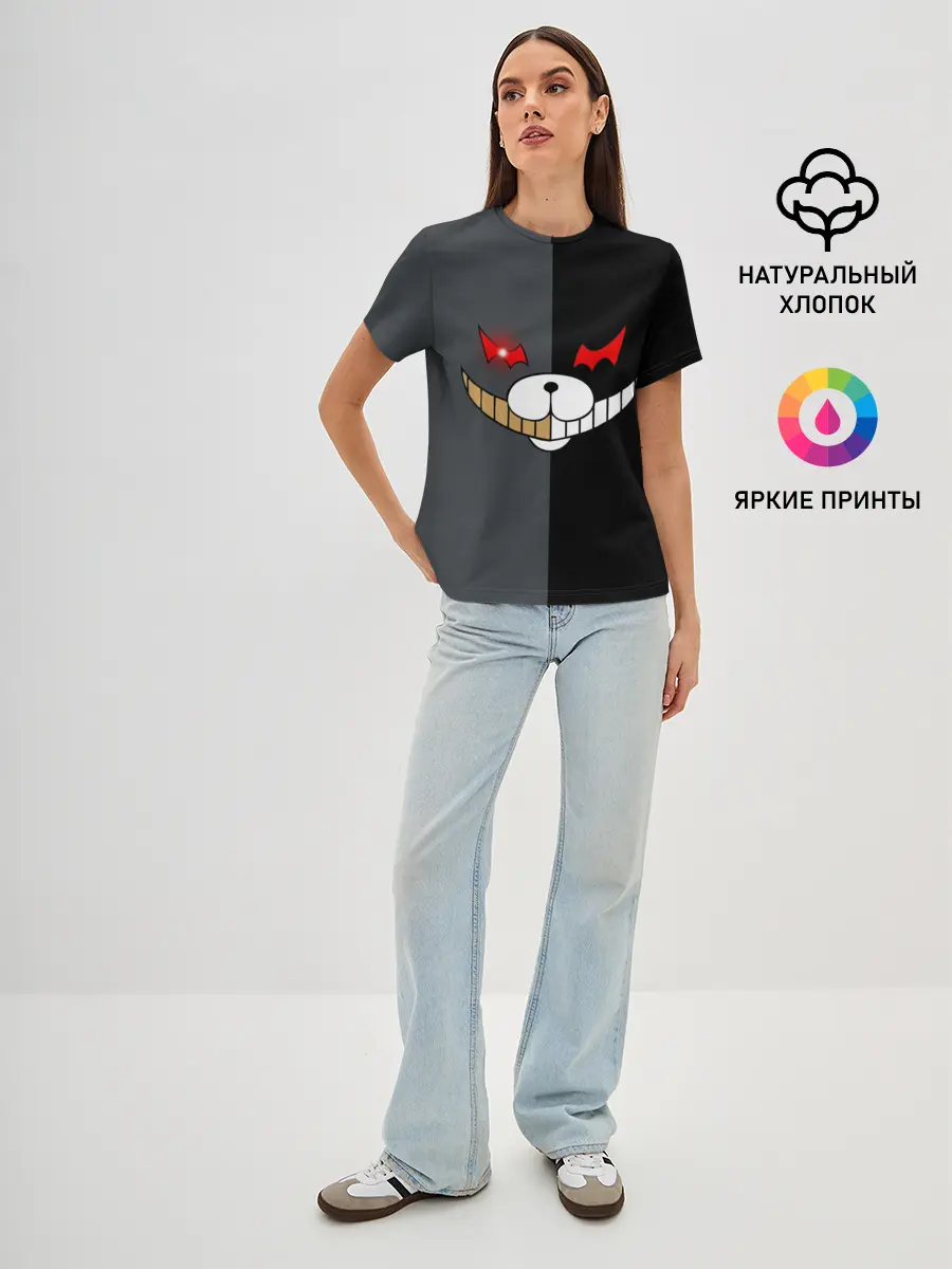 Женская базовая футболка / KUROKUMA x MONOKUMA