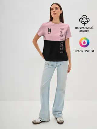 Женская базовая футболка / BTS Fake Love