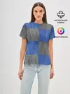 Женская базовая футболка / Denim Patchwork