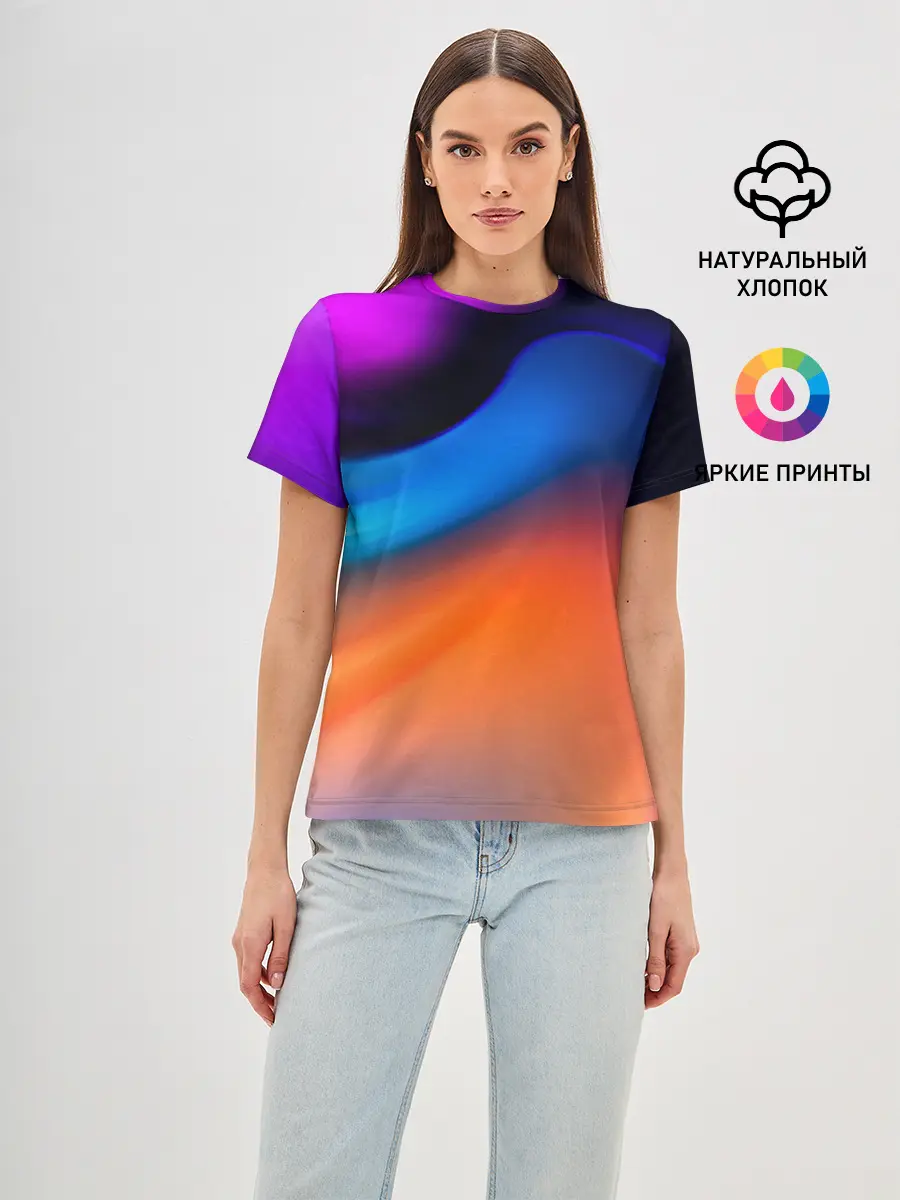 Женская базовая футболка / Цветной шум