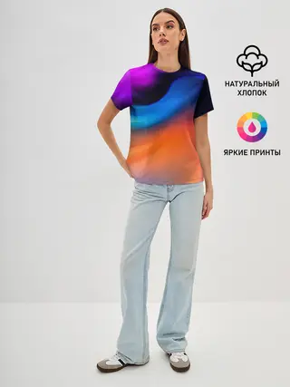 Женская базовая футболка / Цветной шум