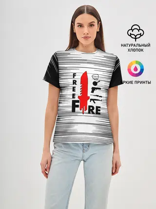 Женская базовая футболка / Free Fire Фри Фаер,