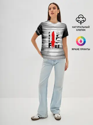 Женская базовая футболка / Free Fire Фри Фаер,