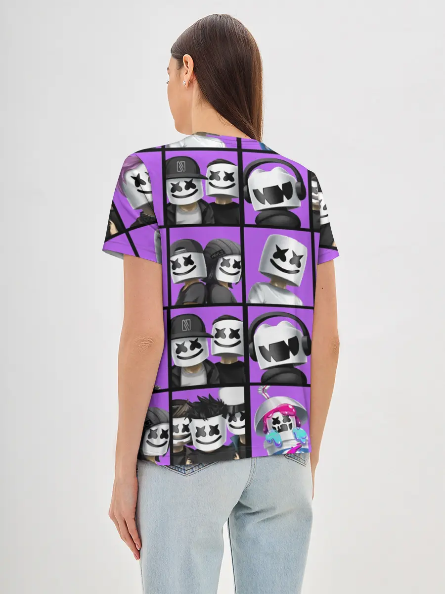 Женская базовая футболка / Marshmello Style